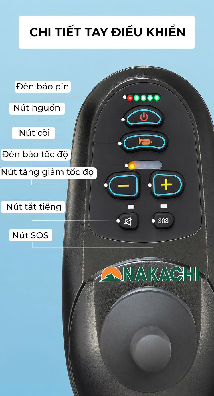 Xe Lăn Điện Gấp Gọn Nakachi NC-012 32